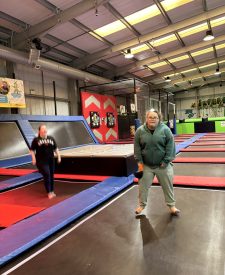 Ebonie having fun on the trampoline#