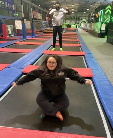 Ebonie trampolining in York