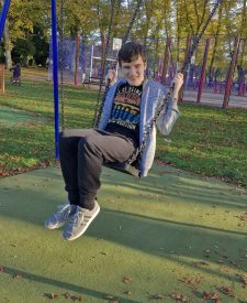 Lewis visiting the park before tea