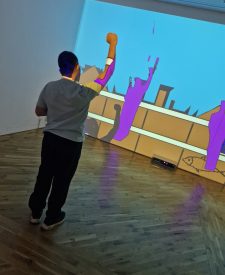 Nathan at the Hull Art Museum enjoying the interactive bits